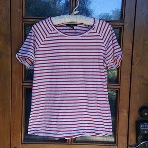 Red/white striped t